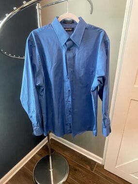 puritan long sleeve dress shirts Puritan Solid Black Button Up Long Sleeve Dress Shirt Adult Mens Size 3XL  (XXXL)